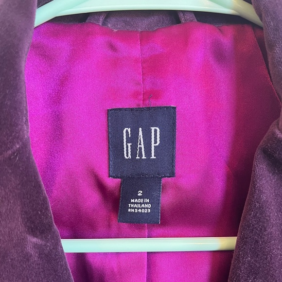 Gap | Velvet Blazer | Purple | size 2 - Picture 2 of 8